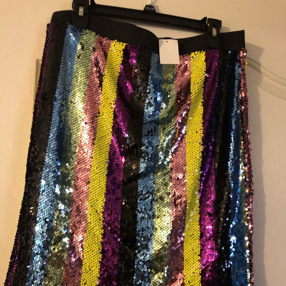 NWT sequins knee length pencil skirt